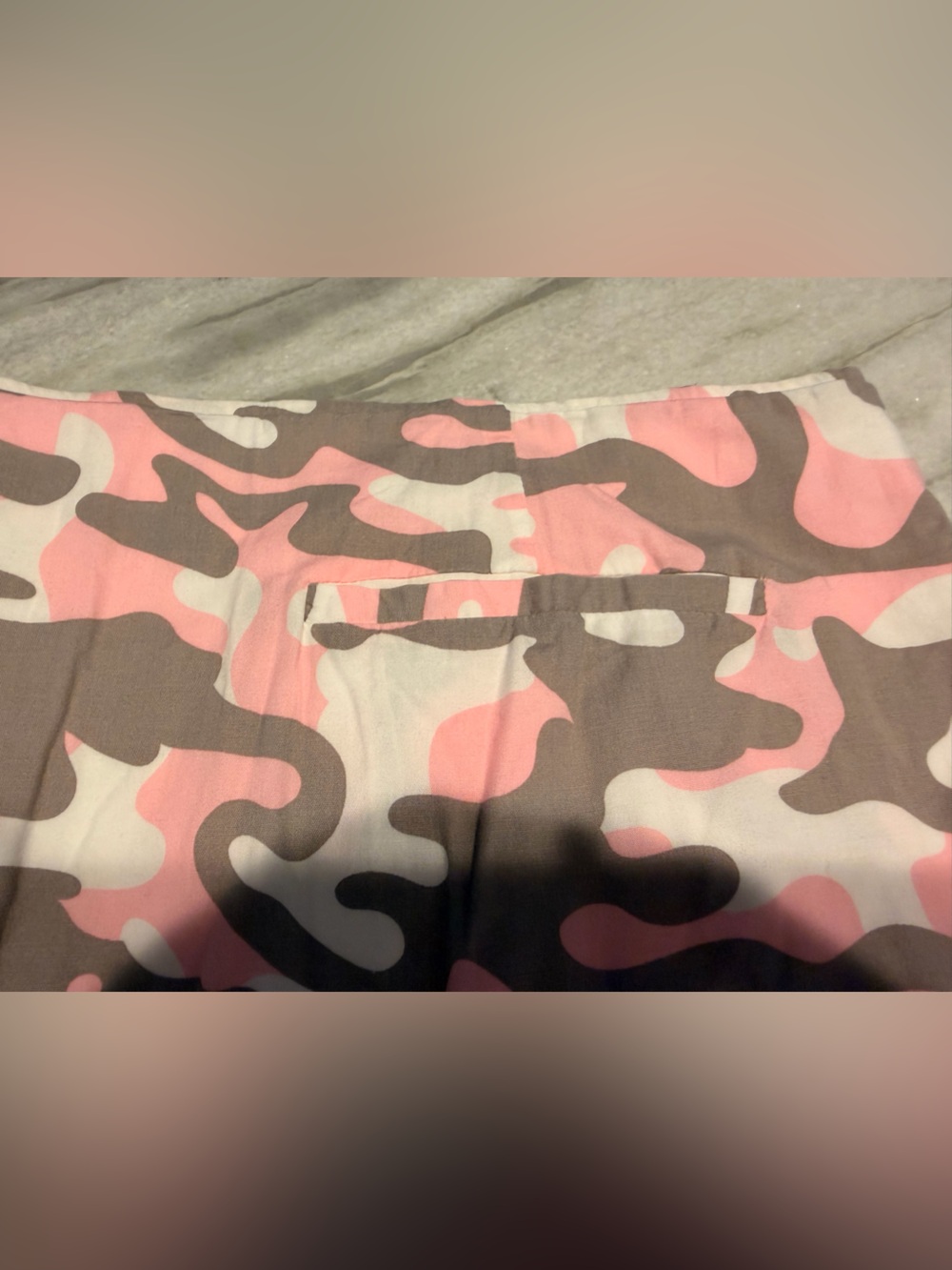 Pink & Brown Camo Scalloped Hem Skirt - Picture 5 of 10